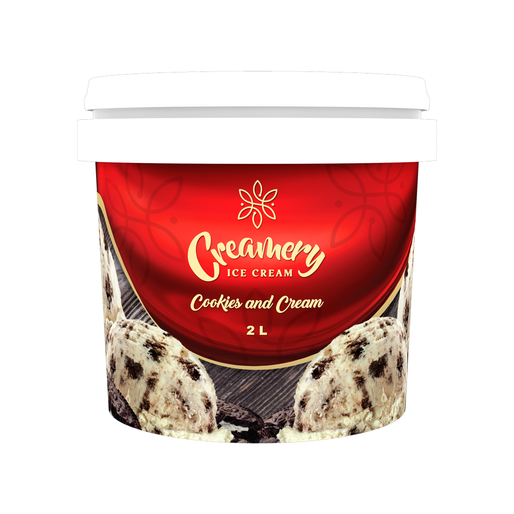 Creamery Ice Cream - Cookies and Cream - 2 Litres