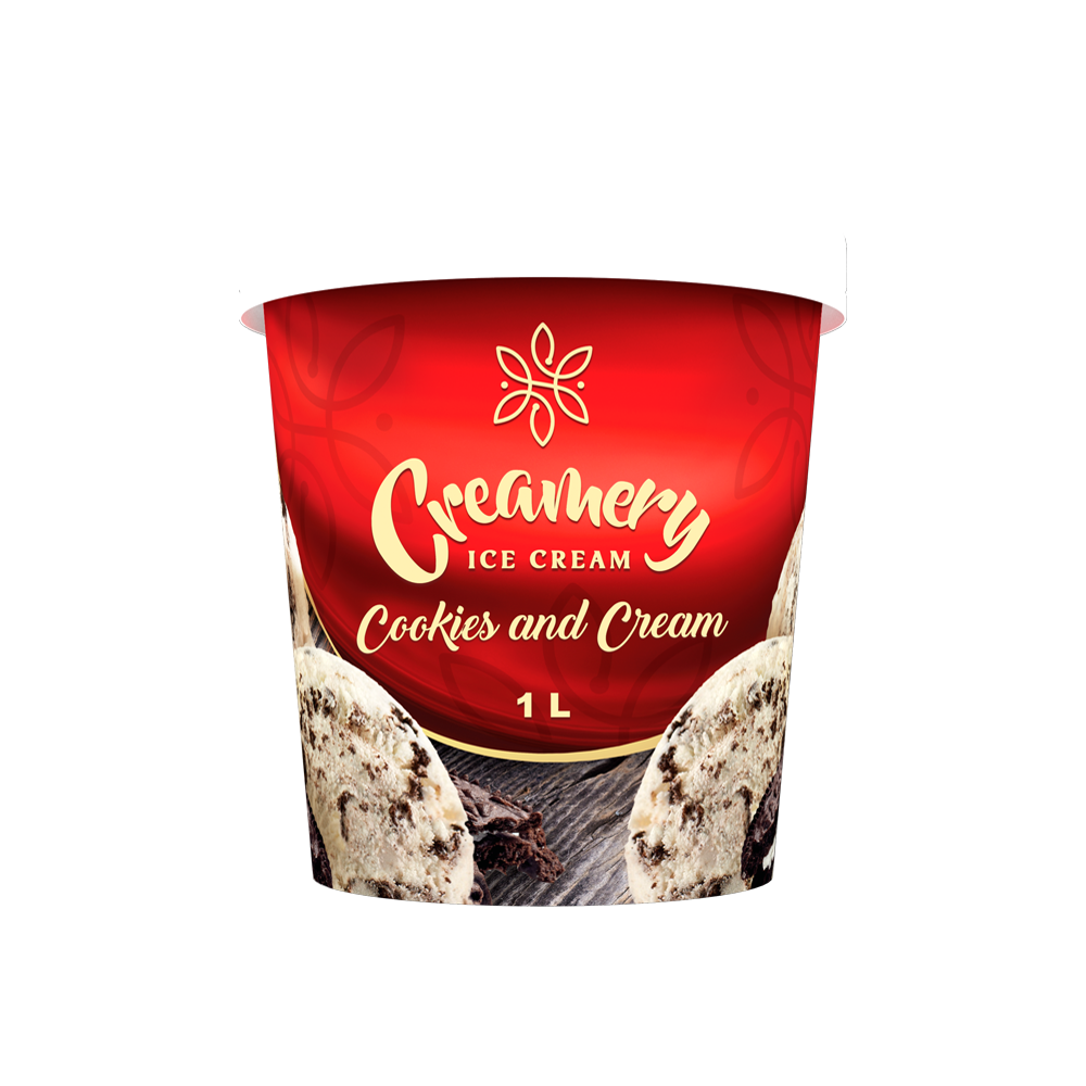 Creamery Ice Cream - Cookies and Cream - 1 Litre