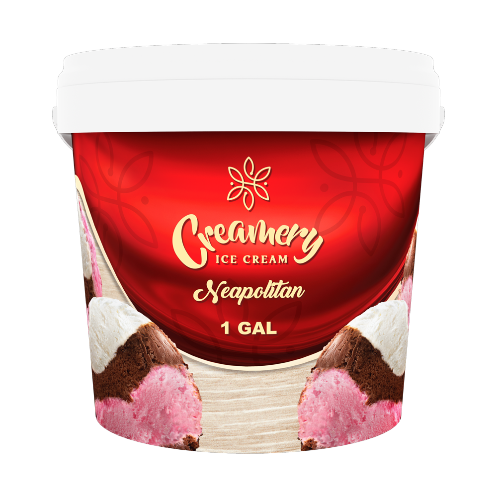 Creamery Ice Cream - Neapolitan - 1 Gal