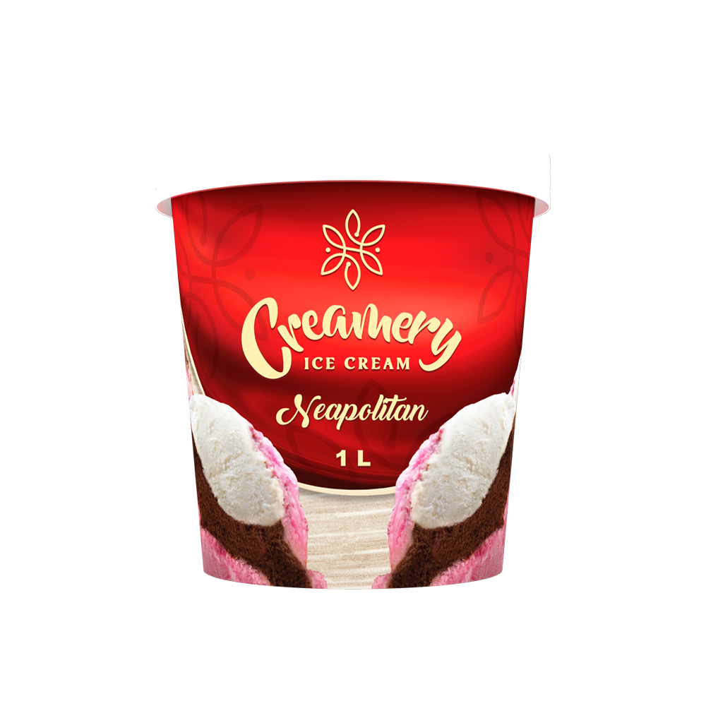 Creamery Ice Cream - Neapolitan - 1 Litre