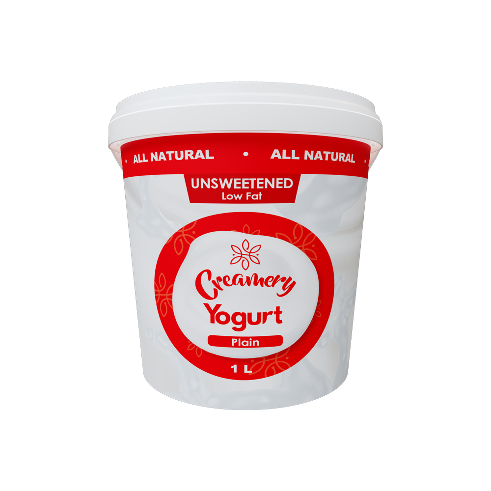 Creamery Yogurt - Plain Unsweetened (Low Fat) - 1 Litre