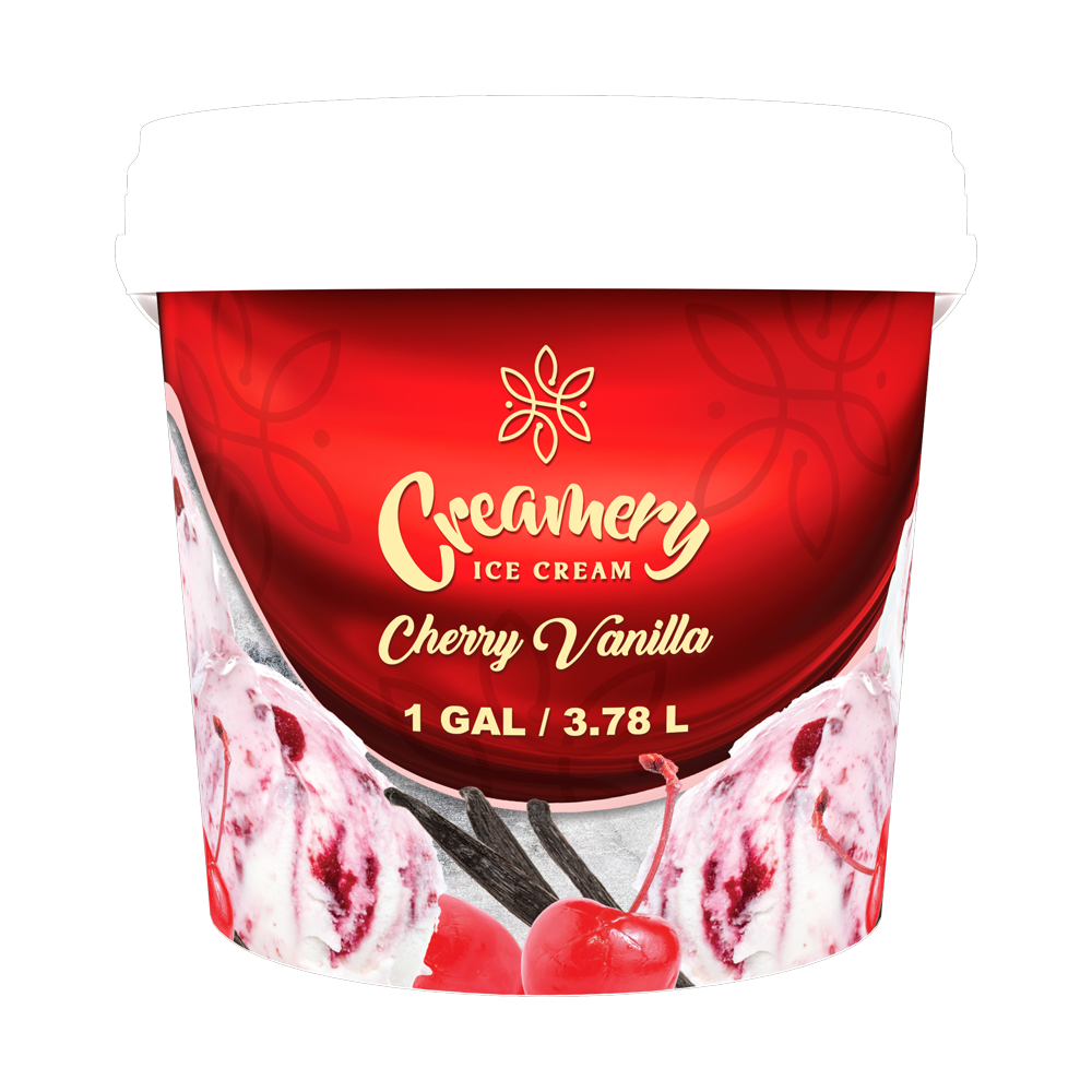 Creamery Ice Cream - Cherry Vanilla - 1 Gal