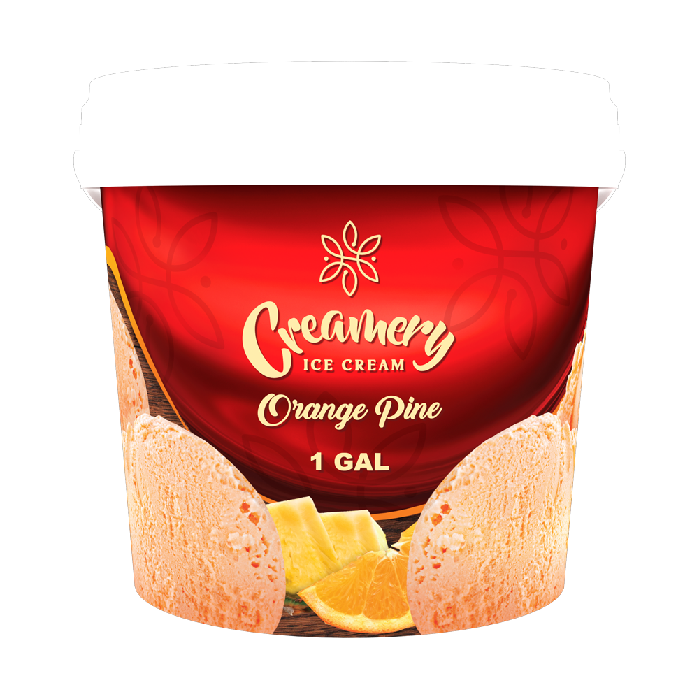 Creamery Ice Cream - Orange Pine - 1 Gal