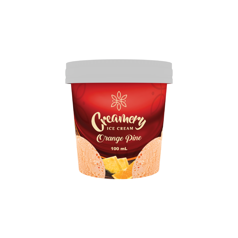 Creamery Ice Cream - Orange Pine - 100mL Mini Cup